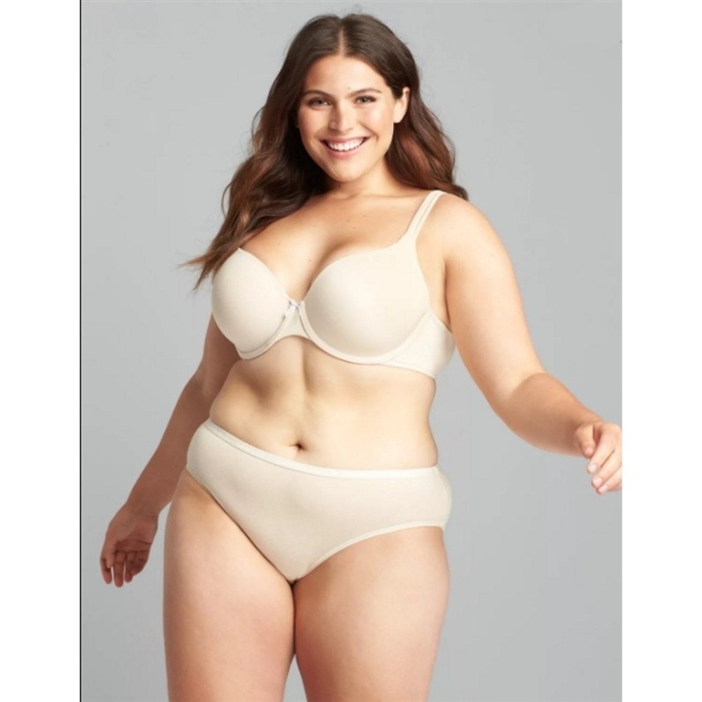 NWOT Lingerie Cacique 46C Ivory T-Shirt Bra Lightly Lined 130724